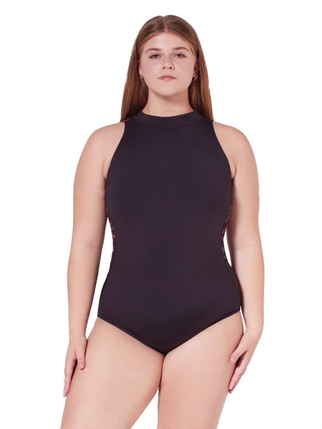 Ornate Romance Embellish High Neck Leotard F12403W Capezio